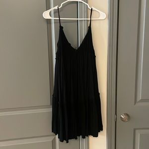 Black flowy dress. Bohemian style. Works as both a dress and beach cover up